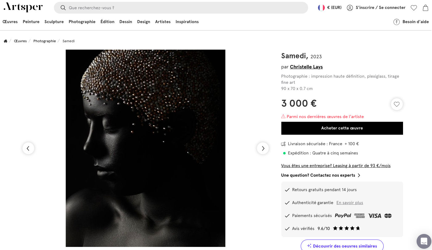 Oeuvre samedi sur ARTSPER